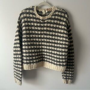 Vintage J. Crew wool textured chunky knit sweater M
